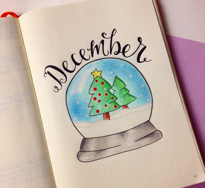 This is how I set up my Bullet Journal for December. Lots of festive headers and cute doodles! - www.christina77star.co.uk