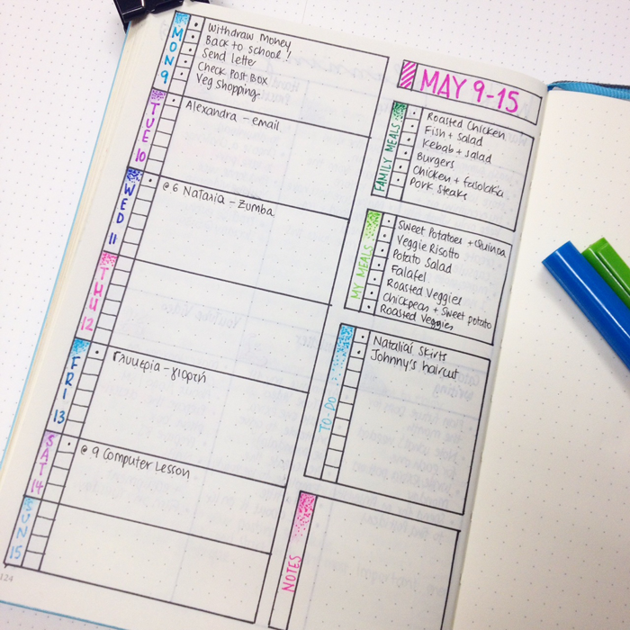 25 Weekly Spread Ideas for your Bullet Journal - christina77star.co.uk