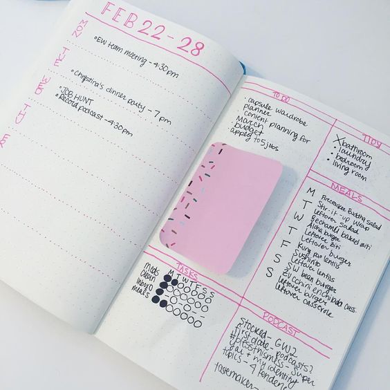 25 Weekly Spread Ideas for your Bullet Journal - christina77star.co.uk