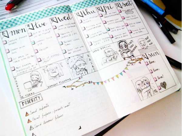 25 Weekly Spread Ideas for your Bullet Journal - christina77star.co.uk
