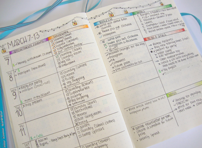 25 Weekly Spread Ideas for your Bullet Journal - christina77star.co.uk