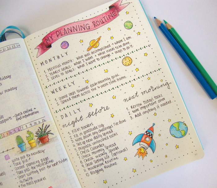Sharing my monthly, weekly and daily planning routine using my bullet journal