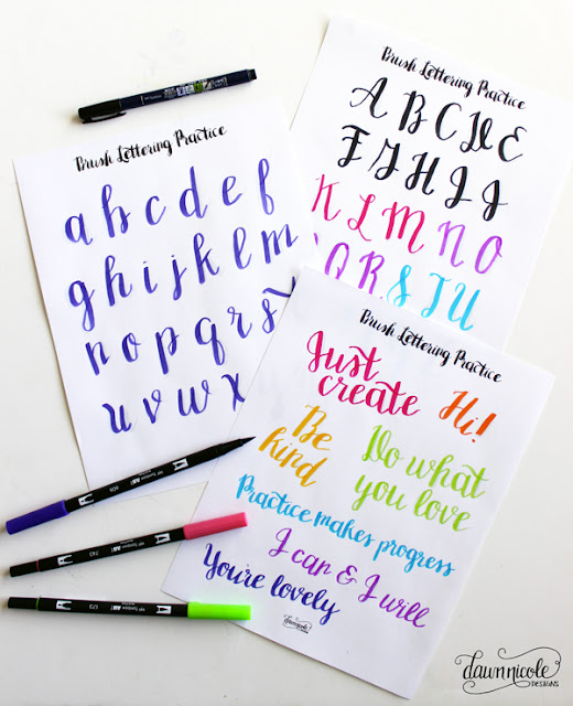All about my hand lettering practice and the worksheets I tend to use to practice - christina77star.co.uk