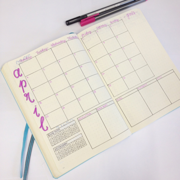 Bullet Journal: My April Set Up - christina77star