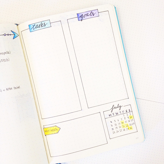 Sharing my June set up in my bullet journal - christina77star.co.uk