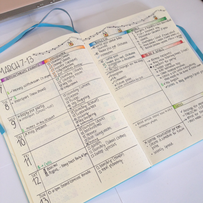 Weekly Spread Ideas for Bullet Journals - christina77star.co.uk