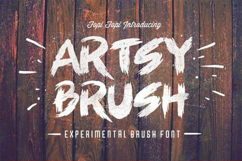 artsy brush font